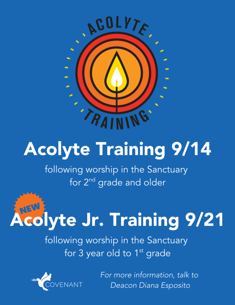 Acolyte Training flyer - all text below