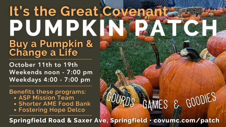 It’s the Great Covenant Pumpkin Patch